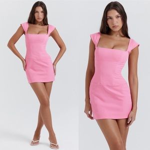 HOUSE OF CB 'Leonida' French Pink Corset Mini Dress NWOT